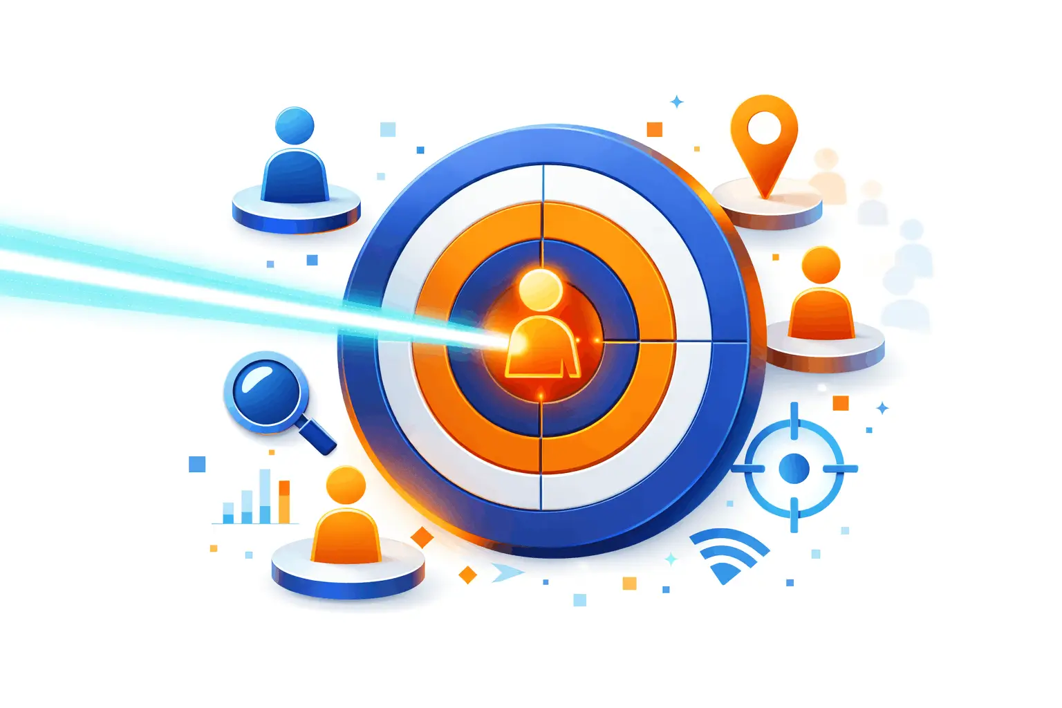 Laser-Targeted Audience Reach the exact people who are most likely to buy from you based on age, location, interests, behavior, and intent.