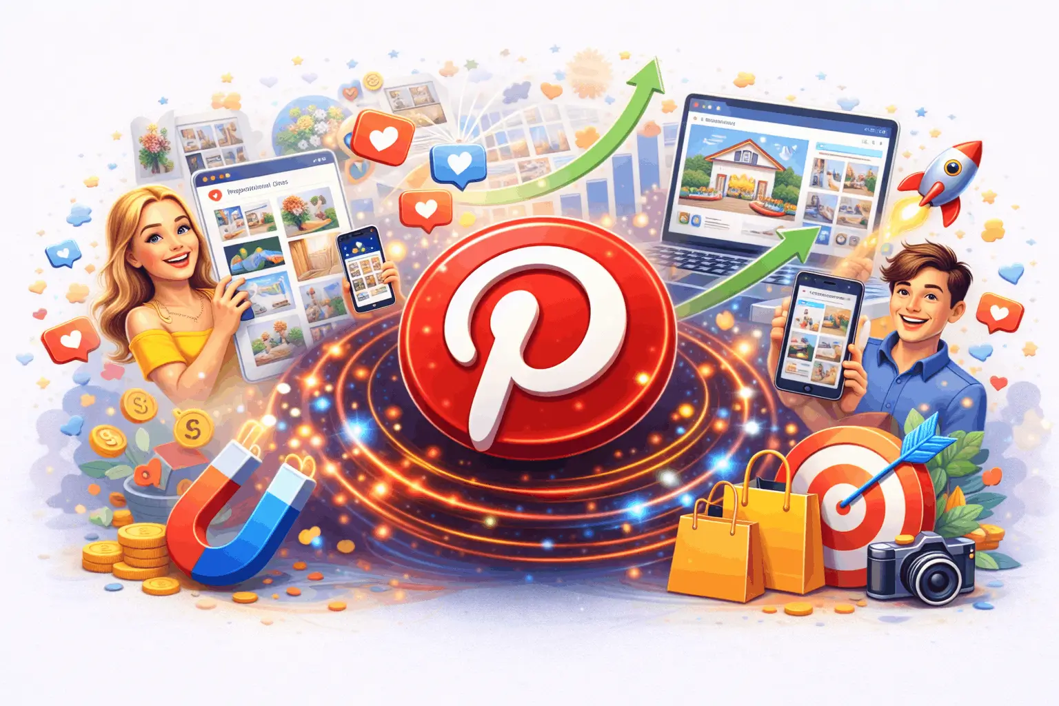 Increase Website Traffic Optimized pins and boards drive users directly to your website or landing pages, increasing leads and conversions.
