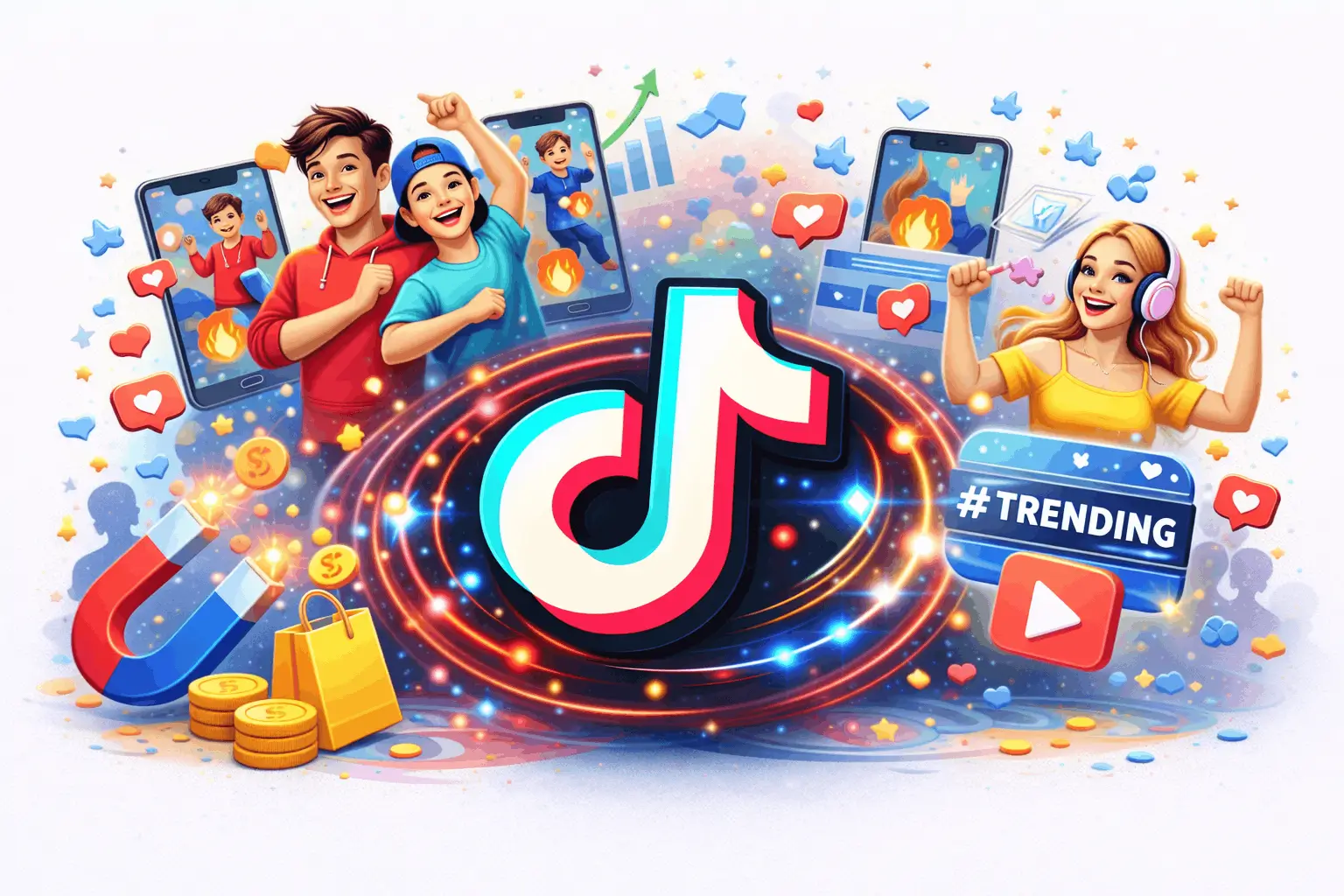 Leverage Trends for Growth Leverage Trends for Growth TikTok allows businesses to capitalize on trends and challenges, increasing reach and engagement without extra ad spend.