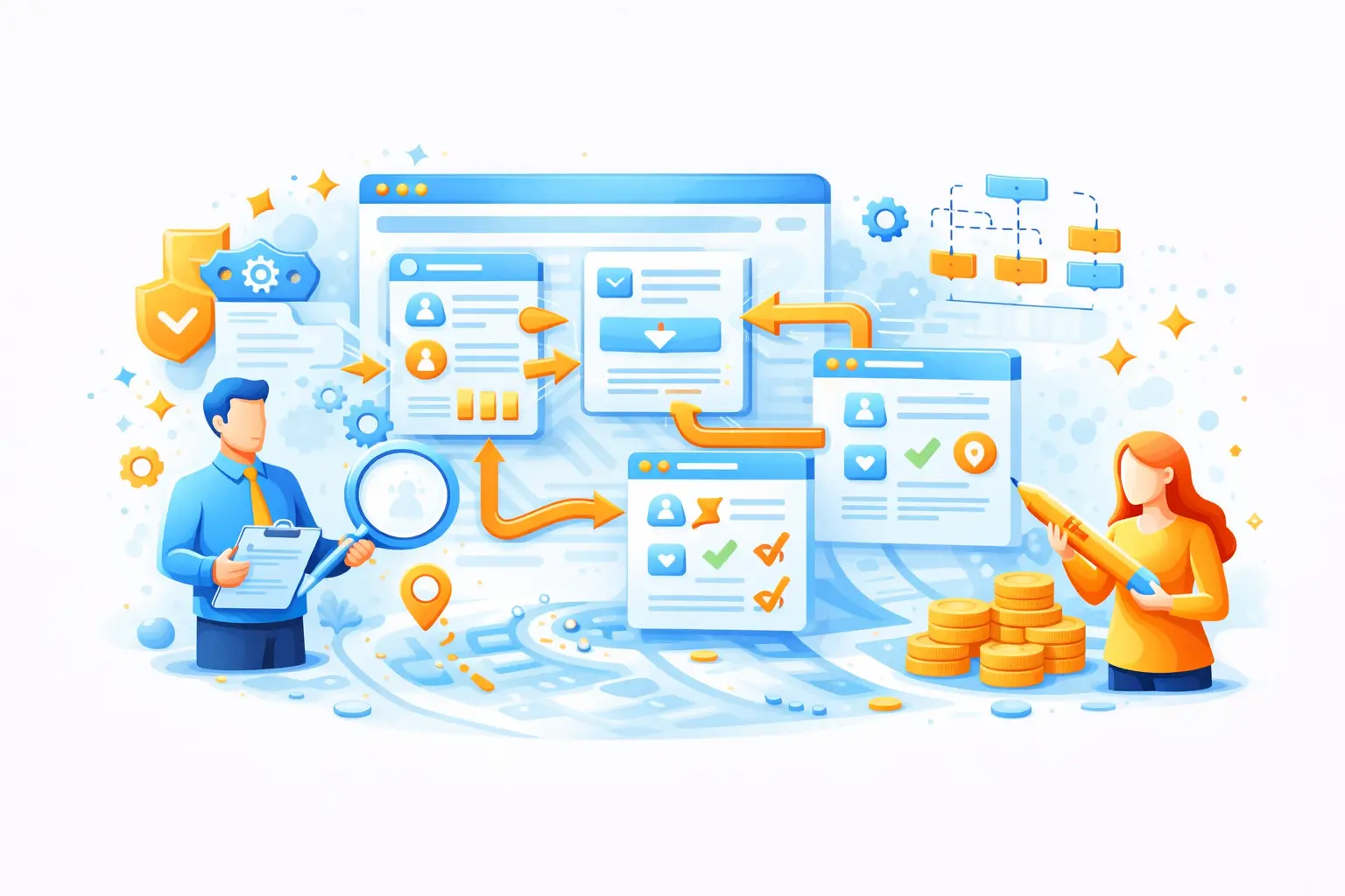 Planning & Structure We map out your website pages, user journey, and content flow to ensure smooth navigation and strong conversions.