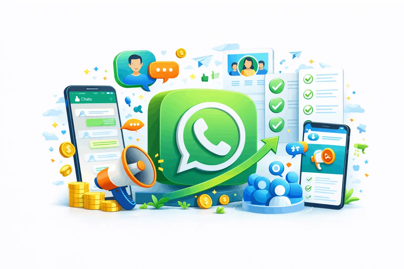 Reach Your Audience Directly WhatsApp lets you connect with customers instantly through messages, broadcast lists, and groups.