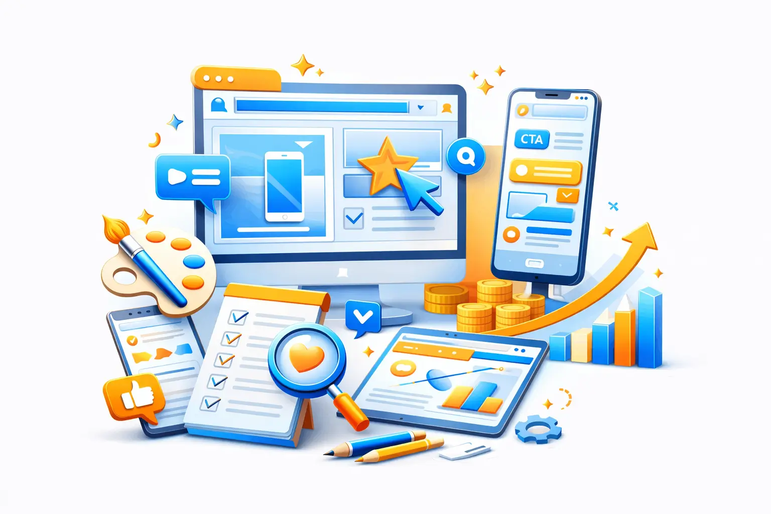 UI/UX Design Our designers create a clean, modern, and mobile-first design that builds trust and keeps users engaged.